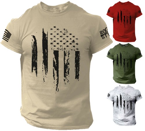Usa distressed flag - distressed, shirt