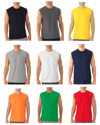 Mens cotton sleeveless shirt - mens, t