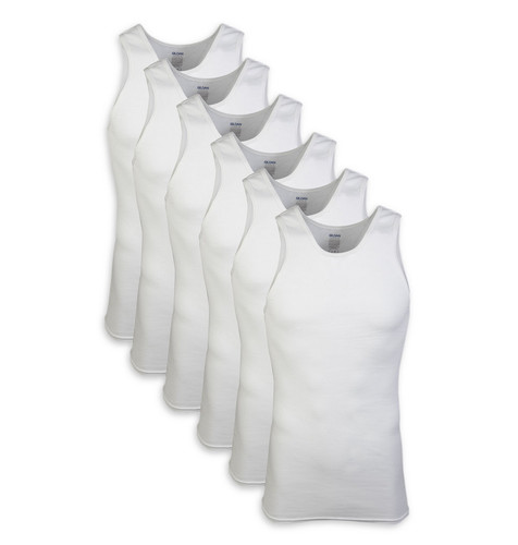 Gildan mens shirts 6pk white - mens, a-shirts
