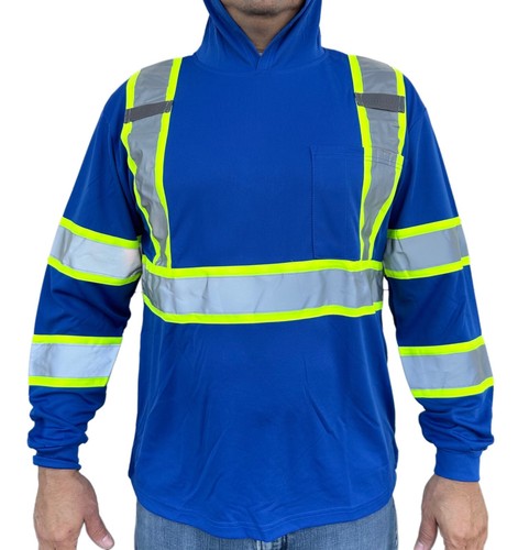 Hoodie blue high visibility - hoodie,