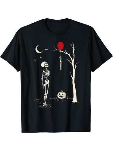 Skeleton red balloon shirt - skeleton, t-shirt