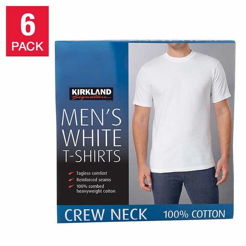 Kirkland men pack white - 6-pack,