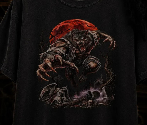 Vintage werewolf shirt 90s - t-shirt,,