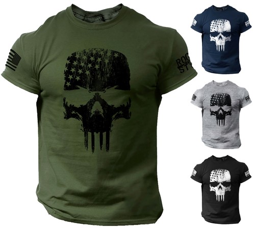 Skull shirt usa - t-shirt, warrior